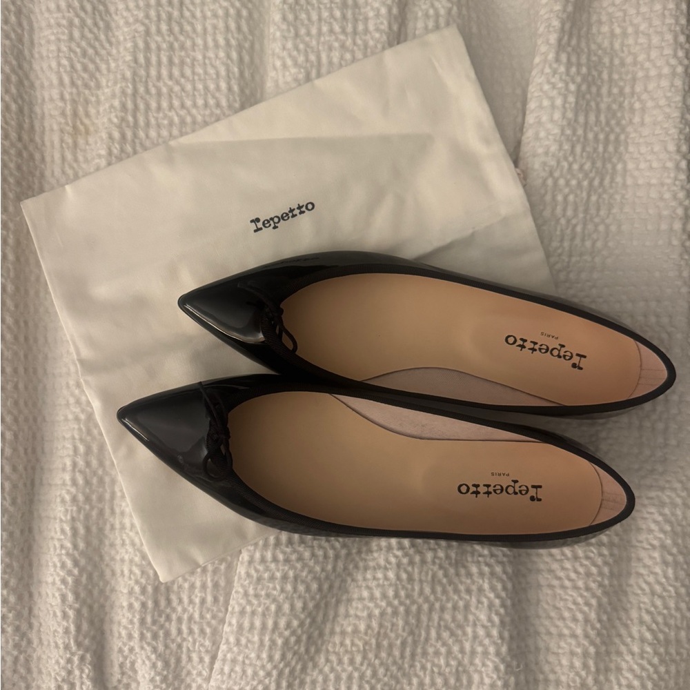 Repetto Black Brigette Ballerina Flats